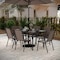 Flash Furniture Brazos 7 Pc Patio Dining Set w/Tempered Glass Patio Tbl and 6 Chairs w/Brown Flex Comfort Material TLH-94B-303CB-GG - alternate 1